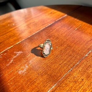 Vintage 1977 Avon Frostlight Pink Camphor Glass ring size 7